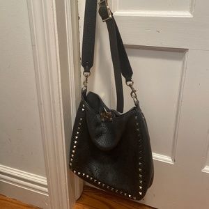 Valentino black rockstud crossbody medium